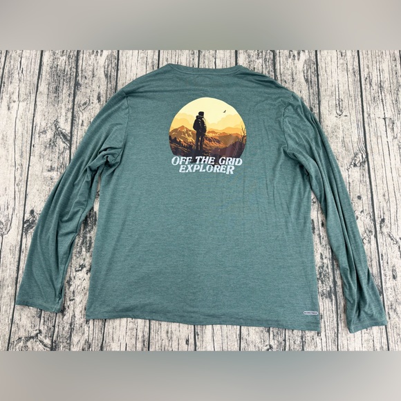 Free Country Other - Free Country "Off The Grid Explorer" Graphics Long Sleeve Tee, Men's Size XXL